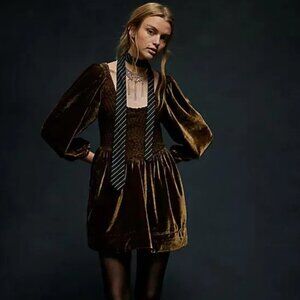 BRAND NEW Free People Farrier Velvet Mini Dress Size M